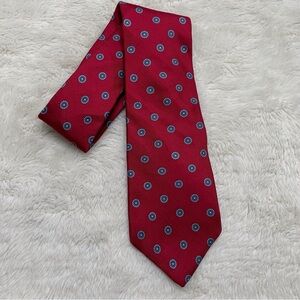 Mario Valentino Men's Red Blue Floral Pattern Tie